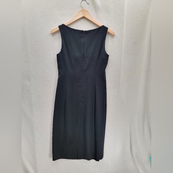 EXPRESS black Slit front & Back V-neck Sleeveless Dress Size- 3/4 - Picture 4 of 8